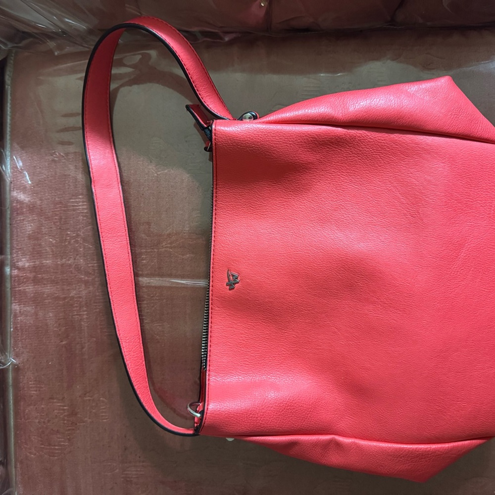 Red Leather Shoulder Bag